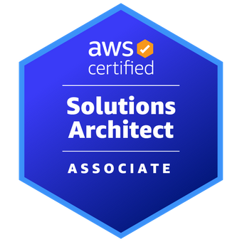 AWS certification badge: Solutions Architect Associate